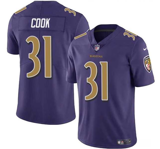 Men & Women & Youth Baltimore Ravens #31 Dalvin Cook Purple Color Rush Vapor Limited Football Stitched Jersey->baltimore ravens->NFL Jersey